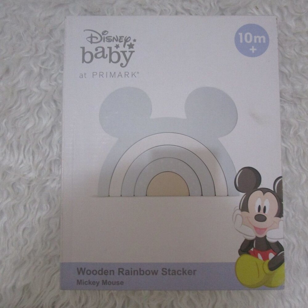 Disney's Mickey Mouse baby Wooden Rainbow Stacker Toy NIB